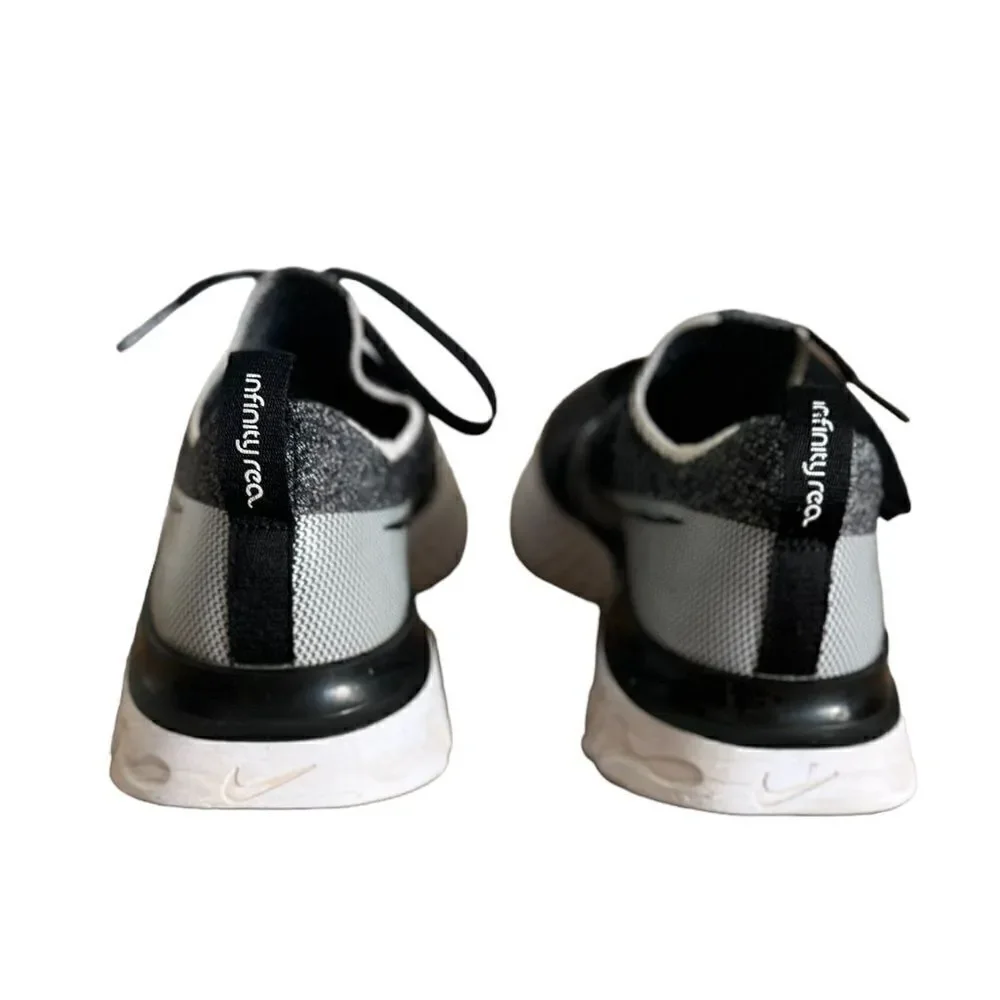 Nike React Flyknit Black White Running Shoes Size 7.5